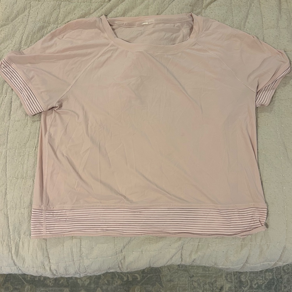 Lululemon Athletica Pink Boxy Short Sleeve Tee